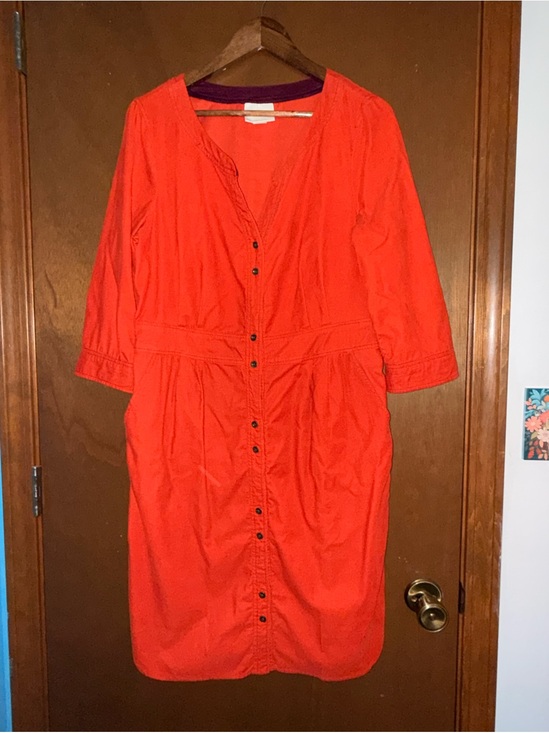 Maeve Dresses & Skirts - Anthropologie Maeve Burnt Orange Corduroy Dress, Size 12